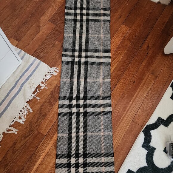 Burberry Tweed Nova Check Scarf 50/50 Cashmere Lambswool - Picture 3 of 5